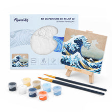 Cargar imagen en el visor de la galería, Kit de pintura en relieve - La gran ola de Kanagawa Figured'Art