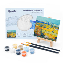 Cargar imagen en el visor de la galería, Kit de pintura en relieve - La cosecha, Van Gogh Figured'Art