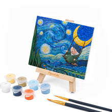 Cargar imagen en el visor de la galería, Kit de pintura en relieve - El pequeño soñador en la noche estrellada