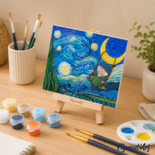 Cargar imagen en el visor de la galería, Kit de pintura en relieve - El pequeño soñador en la noche estrellada