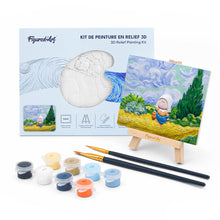 Cargar imagen en el visor de la galería, Kit de pintura en relieve - La caminante del campo de trigo Figured'Art