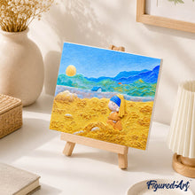 Cargar imagen en el visor de la galería, Kit de pintura en relieve - La pequeña perla en los campos dorados