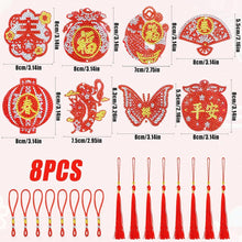 Cargar imagen en el visor de la galería, Colgante Diamond Painting 5D Año Nuevo Chino 8 Piezas
