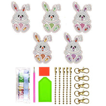 Cargar imagen en el visor de la galería, Colgante Diamond Painting 5D Conejos