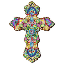 Cargar imagen en el visor de la galería, Colgante Decorativo Diamond Painting Cruz Flores