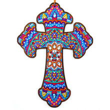 Cargar imagen en el visor de la galería, Colgante Decorativo Diamond Painting Cruz Mandala