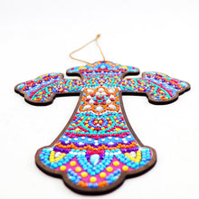 Cargar imagen en el visor de la galería, Colgante Decorativo Diamond Painting Cruz Mandala