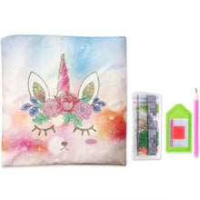 Cargar imagen en el visor de la galería, Funda de Cojín Diamond Painting 5D 30x30 cm Unicornio