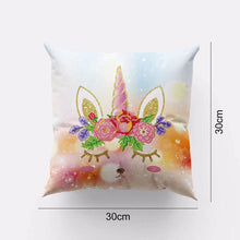Cargar imagen en el visor de la galería, Funda de Cojín Diamond Painting 5D 30x30 cm Unicornio