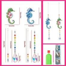 Cargar imagen en el visor de la galería, Carillón de Cristal Diamond Painting 5D Caballito de Mar 2 Piezas