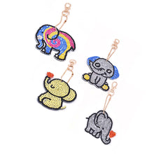 Cargar imagen en el visor de la galería, Llavero Diamond Painting 5D Elefantes 4 Piezas