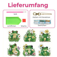 Cargar imagen en el visor de la galería, Llavero Diamond Painting 5D Ranas 6 Piezas