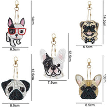 Cargar imagen en el visor de la galería, Llavero Diamond Painting 5D con Perros 5 Piezas