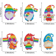 Cargar imagen en el visor de la galería, Llavero Diamond Painting 5D Gnomo Arcoíris