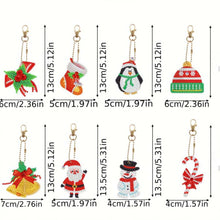 Cargar imagen en el visor de la galería, Llavero Diamond Painting 5D Conjunto 1 Navidad 8 Piezas