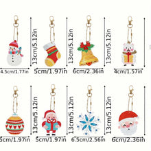 Cargar imagen en el visor de la galería, Llavero Diamond Painting 5D Conjunto 3 Navidad 8 Piezas