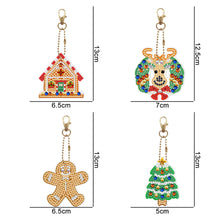 Cargar imagen en el visor de la galería, Llavero Diamond Painting 5D Navidad 4 Piezas