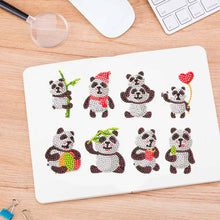 Cargar imagen en el visor de la galería, Conjunto de Pegatinas Diamond Painting con Pandas