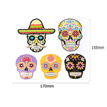 Cargar imagen en el visor de la galería, Conjunto de Pegatinas Diamond Painting Calavera