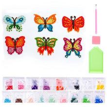 Cargar imagen en el visor de la galería, Conjunto de Pegatinas Diamond Painting Mariposas para Niños