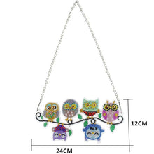 Cargar imagen en el visor de la galería, Colgante de Puerta Diamond Painting 5D con 6 Búhos