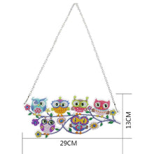 Cargar imagen en el visor de la galería, Colgador de Puerta Diamond Painting 5D 6 Búhos