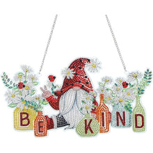 Cargar imagen en el visor de la galería, Colgante de Puerta Diamond Painting 5D Gnomo Sé Amable