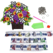 Cargar imagen en el visor de la galería, Colgante de Puerta Diamond Painting 5D con Maceta de Flores