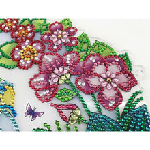 Cargar imagen en el visor de la galería, Colgante de Puerta Diamond Painting 5D Flamencos con LED y Colgante