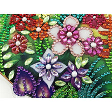 Cargar imagen en el visor de la galería, Colgante de Puerta Diamond Painting 5D Flamencos con LED y Colgante