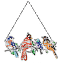 Cargar imagen en el visor de la galería, Colgante de Puerta Diamond Painting 5D Cuatro Pájaros