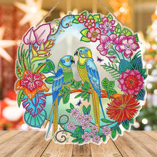 Cargar imagen en el visor de la galería, Colgante de Puerta Diamond Painting 5D Pájaros con LED y Colgante