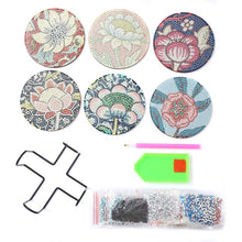 Cargar imagen en el visor de la galería, Posavasos Diamond Painting 5D con Flores