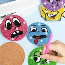 Cargar imagen en el visor de la galería, Posavasos Diamond Painting 5D Emoji 8 Piezas