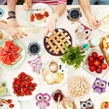 Cargar imagen en el visor de la galería, Posavasos Diamond Painting 5D con búhos conjunto de 10 piezas