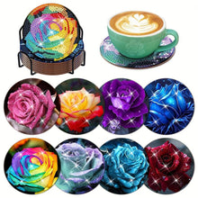 Cargar imagen en el visor de la galería, Posavasos Diamond Painting 5D Rosas Coloridas