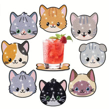 Cargar imagen en el visor de la galería, Posavasos Diamond Painting 5D Gatos