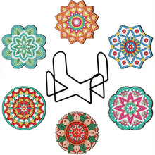 Cargar imagen en el visor de la galería, Posavasos Diamond Painting 5D con Flores Mandala