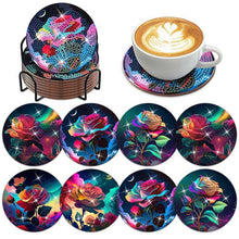 Cargar imagen en el visor de la galería, Posavasos Diamond Painting 5D con Rosas