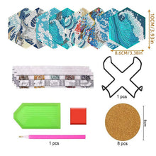 Cargar imagen en el visor de la galería, Posavasos Diamond Painting 5D Olas de Agua