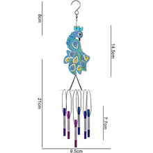 Cargar imagen en el visor de la galería, Carillón Diamond Painting con Pavo Real
