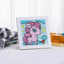 Cargar imagen en el visor de la galería, Diamond Painting 5D Niños Unicornio con Marco de Foto