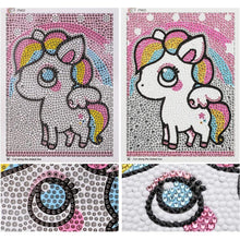 Cargar imagen en el visor de la galería, Diamond Painting 5D Niños con Unicornio con Marco de Fotos