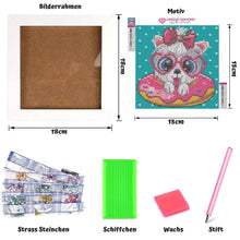 Cargar imagen en el visor de la galería, Diamond Painting 5D Perro con Gafas con Marco de Foto