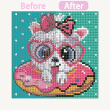 Cargar imagen en el visor de la galería, Diamond Painting 5D Perro con Gafas con Marco de Foto
