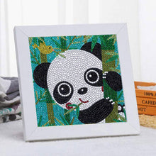 Cargar imagen en el visor de la galería, Diamond Painting con Panda para Niños con Marco de Fotos