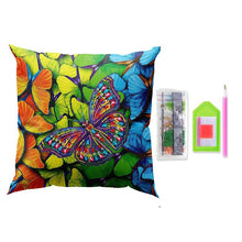 Cargar imagen en el visor de la galería, Funda de Cojín Diamond Painting 5D 30x30 cm Mariposa