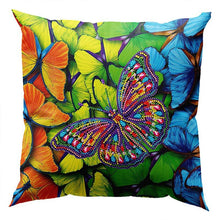Cargar imagen en el visor de la galería, Funda de Cojín Diamond Painting 5D 30x30 cm Mariposa
