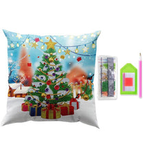 Cargar imagen en el visor de la galería, Funda de Cojín Diamond Painting 5D 30x30 cm Árbol de Navidad