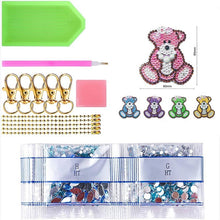 Cargar imagen en el visor de la galería, Llavero Diamond Painting 5D Oso 5 Piezas